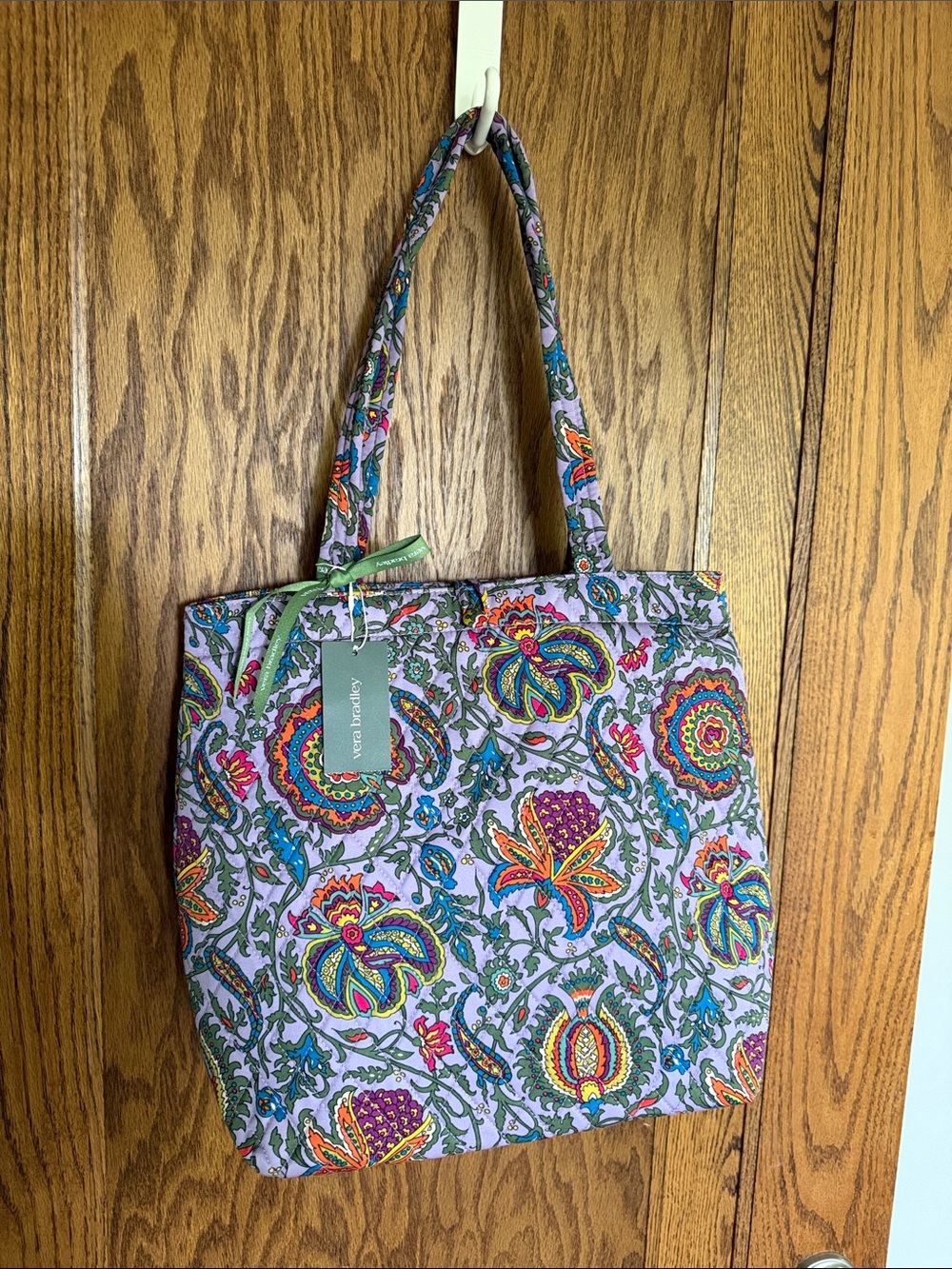 Vera Bradley Lavender Multicolor Paisley Floral Tote